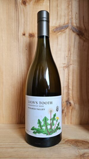 Pyramid Valley Lions Tooth Chardonnay, Canterbury 75cl bottle label close up