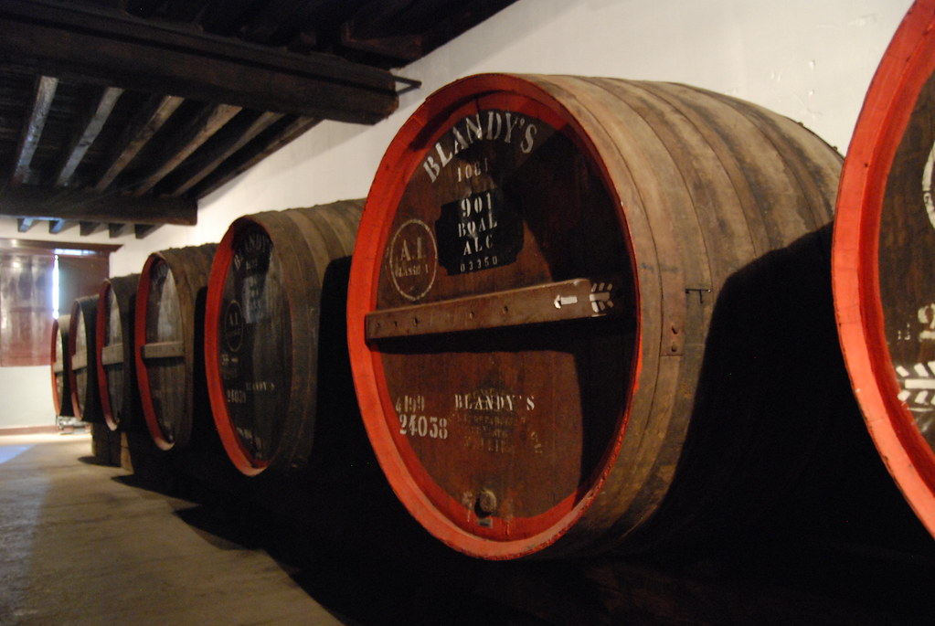 Madeira wine kegs, Old Blandy's Wine Lodge, Funchal, Madeira, Portugal
