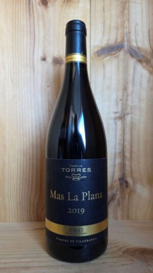 Torres Mas la Plana Cabernet Sauvignon 2019 75cl, a premium Spanish red wine with a famous black label