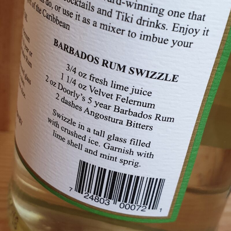 Taylors Velvet Falernum Liqueur 11% 70cl - Image 3