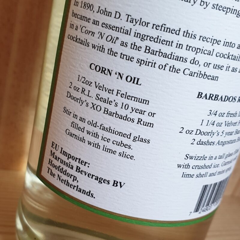 Taylors Velvet Falernum Liqueur 11% 70cl - Image 2