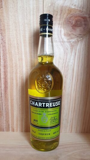 A bottle of Yellow Chartreuse Liqueur 43% 70cl at Fareham Wine Cellar