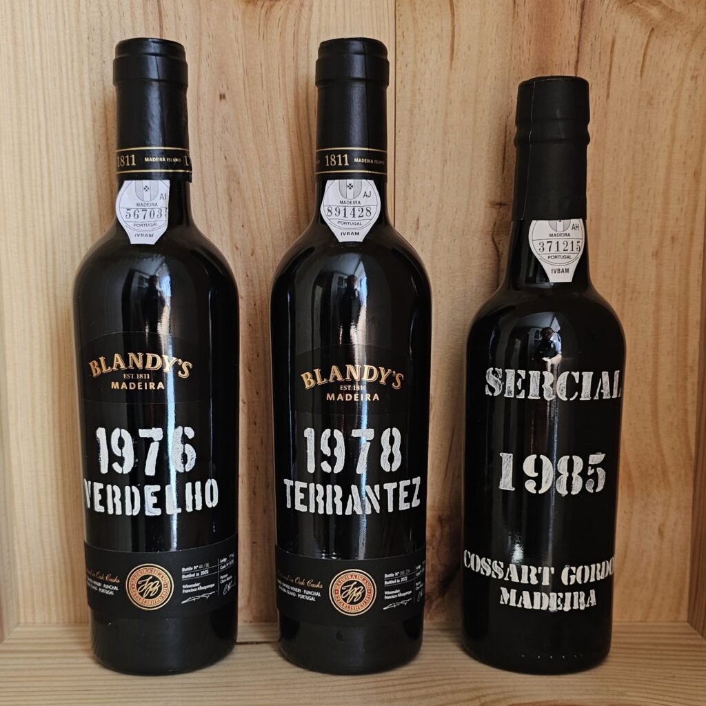Half Bottles of Vintage Madeira from Blandys and Cossart Gordon at Fareham Wine Cellar.