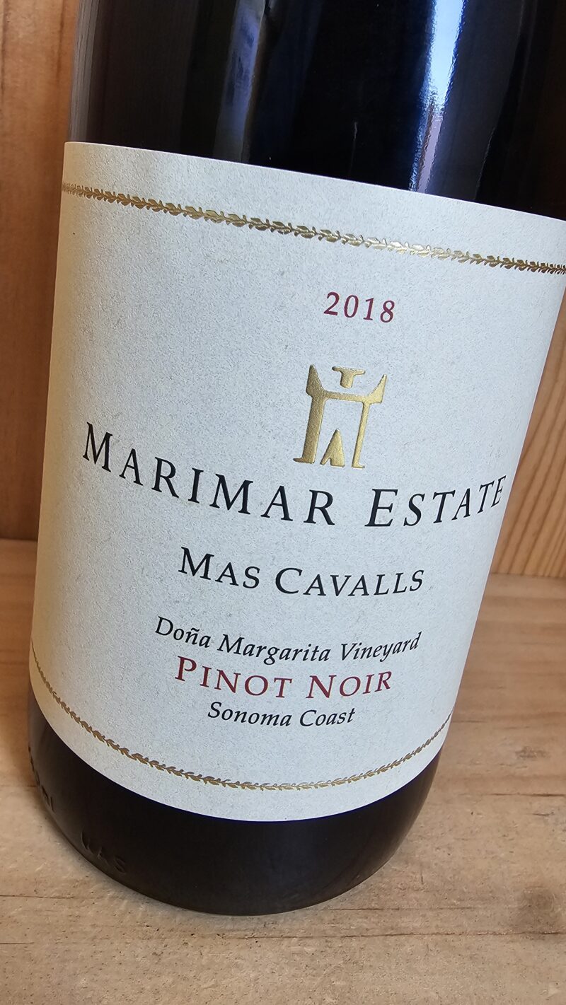 Marimar Estate Mas Cavalls Pinot Noir bottle from Doña Margarita Vineyard