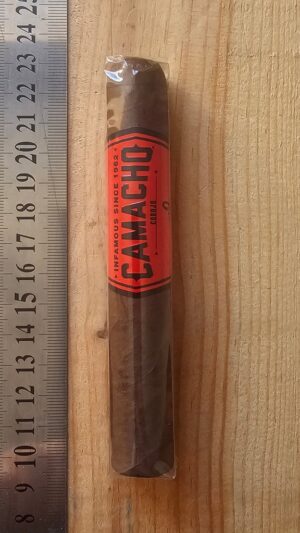 Camacho Corojo Robusto Cigar - 1 Single Cigar next to ruler for scale