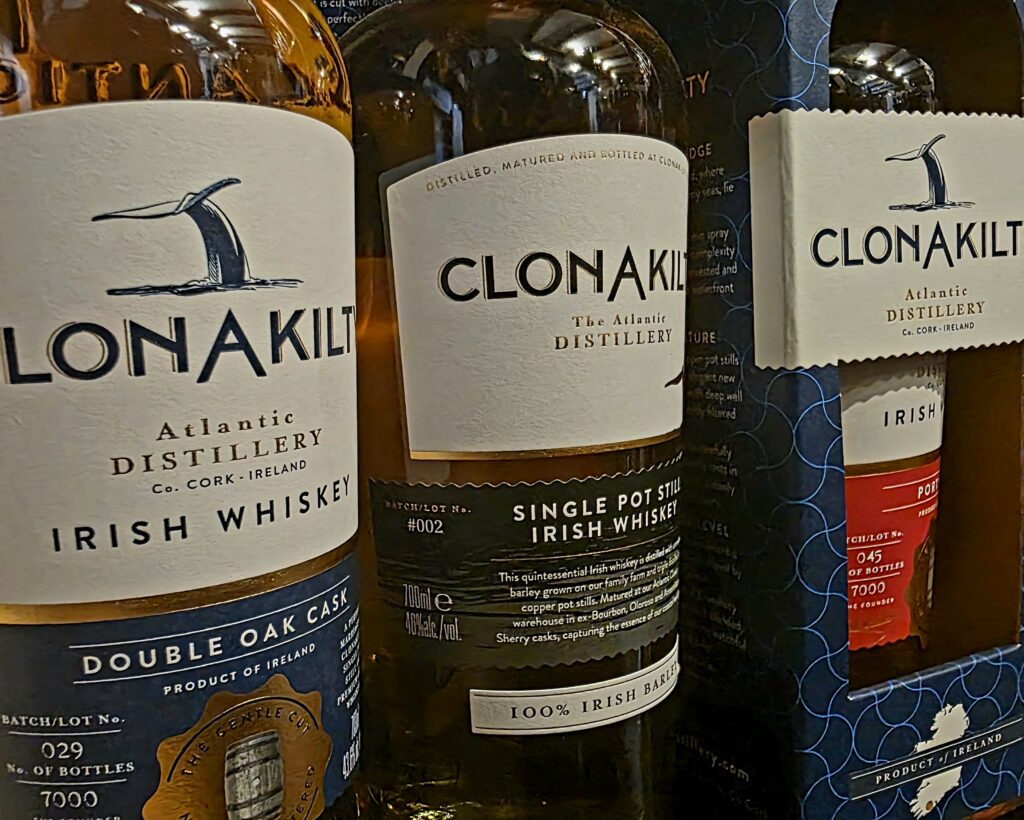 Clonakilty Irish Whiskey Bottles at Fareham Wine Cellar