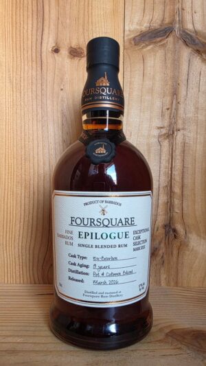 Foursquare Exceptional Cask Selection Mark XXXI – Epilogue – 19 year Old, ex-Bourbon, 57% ABV. The very last rum release in Foursquare ECS