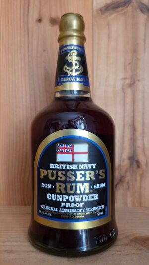 Pusser's Rum Gunpowder Proof Black Label High Proof Navy Rum 54.5% 70cl
